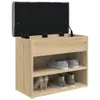 vidaXL Schuhbank Sonoma-Eiche 62x32x50 cm Holzwerkstoff Produktbild-Vorschau 4