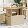 A patio setting with a rattan table and chairs. Produktbild-Vorschau