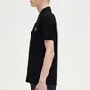 Fred Perry Polo schwarz einfarbig Baumwolle Produktbild-Vorschau 6