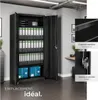 Armoire métallique 5 niveaux - noir, 90 cm Voir les images du produit 4