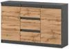 Komoda 120 cm Aga Antracyt Wotan matowa z szufladami Podgląd zdjęcia produktu 1