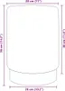 vidaXL Fioletowo-złoty aksamitny stołek 28 x 36 cm Podgląd zdjęcia produktu 3