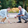 Relaxdays Boule Kugeln, 6 Stahlkugeln, Set mit Zielkugel, Produktbild-Vorschau 3