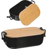 Brotdose / Lunchbox / mit Bambusdeckel und Bügelverschluss Produktbild-Vorschau 1
