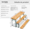 Ensemble table et bancs SISSI 3 pièces pliables - marron Voir les images du produit 6