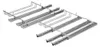 A product shot of a metal wire rack with sliding mechanisms against a white background. Produktbild-Vorschau
