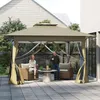 Kiosque de jardin XMTECH, kiosque pop-up 3 x 3 m avec toit Voir les images du produit 15