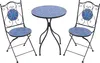 BELIANI Balkon Set Schwarz u. Blau aus Metall Mosaik Muster Produktbild-Vorschau 4