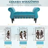 Tapicerowana ławka HOMCOM z aksamitnym pokryciem, ławka z Podgląd zdjęcia produktu 7