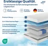 A diagram showing the layers of a mattress with descriptive text and icons. Produktbild-Vorschau