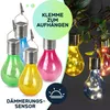 Solar LED Lampe in Glühbirnen Form, 4er-Set, bunt, Ø 7,5 x Produktbild-Vorschau 4