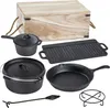 Garden Pleasure Gusseisen-Kochset Dutch Oven Set 7-teilig Produktbild-Vorschau 1
