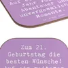 Mr. & Mrs. Panda Holzuntersetzer Spruch 21. Geburtstag - Produktbild-Vorschau 5