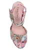 Laura Vita Damen Sandalette Blüten Applikation Produktbild-Vorschau 2