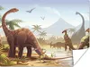 MuchoWow® Poster Dinosaurier - Landschaft - Tropisch - Produktbild-Vorschau 1