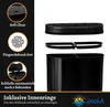 A product image showing a black trash can with its components and feature callouts. Anteprima dell’immagine prodotto