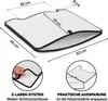 A diagram showing the dimensions and features of a cat litter mat. Produktbild-Vorschau