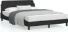 Design Bettgestell mit Kopfteil Schwarz 140x200 cm Samt, Produktbild-Vorschau 1