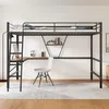 okwish Hochbett 90x200 cm, Bettgestell Metallbett Eisenbett Produktbild-Vorschau 2