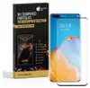 A product box for a screen protector is shown next to a smartphone with the screen protector applied. Produktbild-Vorschau