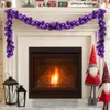 vidaXL Weihnachtskugelgirlande Lila 186 cm Polystyrol Produktbild-Vorschau 2
