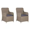 vidaXL 3-tlg. Bistro-Set mit Kissen Poly Rattan Braun Produktbild-Vorschau 4