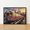 peinture par numéros avec cadre Peinture métro 50x40 cm Voir les images du produit 4