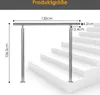Jopassy 120 cm zábradlie na schody z nerezovej ocele Náhľad obrázku produktu 3