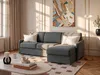 Ecksofa mit Matratze - Ecke wechselbar - Stoff - Grau - Produktbild-Vorschau 2
