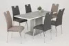 A dining table with six chairs arranged around it, set against a plain white background. Produktbild-Vorschau