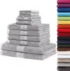 Handtuch-Set 10tlg. 500gsm Silber grau SET 5 (10er Mix) Produktbild-Vorschau 2