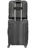 Two stacked suitcases, one on top of the other, viewed from the back. Produktbild-Vorschau