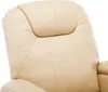 vidaXL Masážne hojdacie kreslo krémová Imitácia kože Náhľad obrázku produktu 8