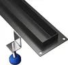 Aquabad Slim Schwarz Matt Duschrinne 120cm mit Blende: Produktbild-Vorschau 3
