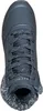 A top-down view of a black Skechers sneaker with a knitted cuff. Voir les images du produit