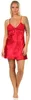 Damen Negligé Satin Nachtkleid Reizwäsche mit Spitze; Produktbild-Vorschau 1