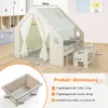 COSTWAY 6-in-1-Kinderspielhaus aus Holz mit Tafel, Produktbild-Vorschau 7