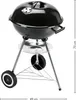 A black kettle grill on a white background with dimensions indicated. Náhľad obrázku produktu