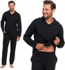 Moraj Herren Schlafanzug lang Pyjama mit Knöpfen Baumwolle Produktbild-Vorschau 9