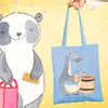 Mr. & Mrs. Panda Jutebeutel Bierbrauerin Herz - Sky Blue - Produktbild-Vorschau 2