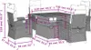 vidaXL 5-tlg. Garten-Essgruppe mit Kissen Beige Poly Rattan Produktbild-Vorschau 8