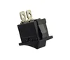 A black rocker switch with silver terminals is shown against a white background. Náhľad obrázku produktu