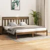 vidaXL Letto in legno massiccio marrone miele 200x200 cm Anteprima dell’immagine prodotto 2