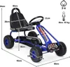 Kinder Gokart mit Handbremse & verstellbarem Sitz, Tretauto Produktbild-Vorschau 3