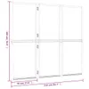 A line drawing diagram of a 3-panel room divider with dimensions indicated. Produktbild-Vorschau