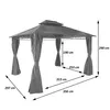 Hardtop Pergola HWC-M81, Pavillon, Aluminium Dachstreben Produktbild-Vorschau 11
