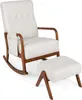 A white rocking chair with a matching ottoman, presented on a white background. Anteprima dell’immagine prodotto