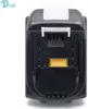 The back of a black power tool battery pack with a yellow connector. Náhled obrázku produktu