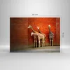 Bilder auf glas - Tiere Giraffen Zoo Familie - 100x70cm - Produktbild-Vorschau 3