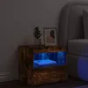 vidaXL Noční stolek s LED osvětlením kouřový dub 50x40x45 Náhled obrázku produktu 4